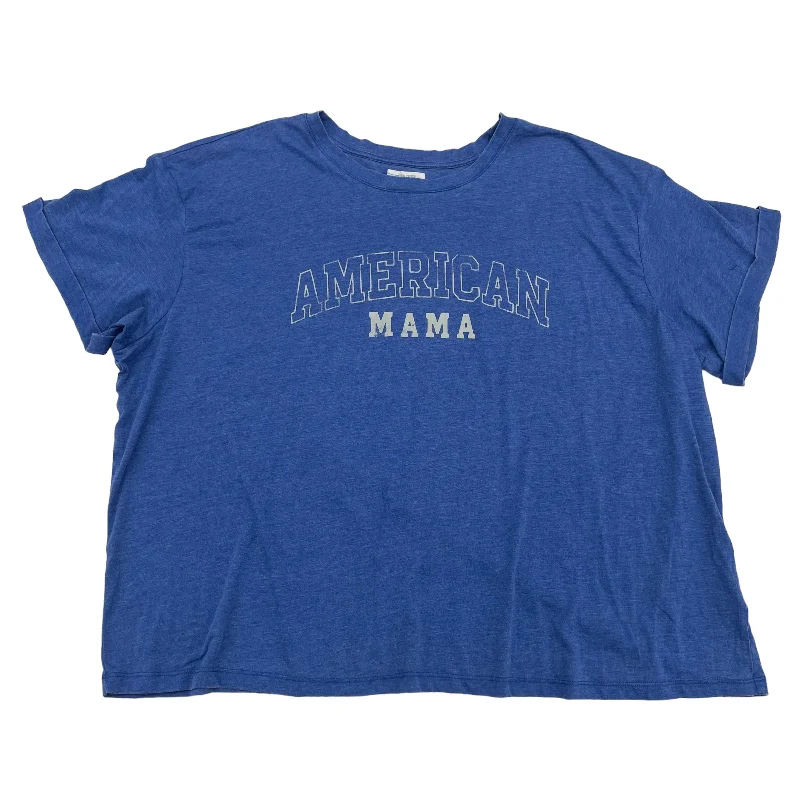 Factory Direct Sale BLUE MAURICES TOP SS, Size 3X