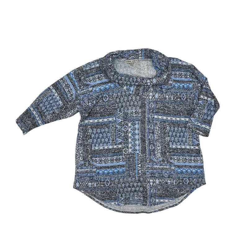 Savings Event BLUE TOP 3/4 SLEEVE by ABSOLUTELY FAMOUS Size:2X