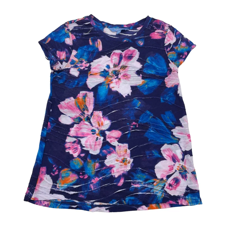 Discount Deals Blue Top Short Sleeve Simply Vera, Size M