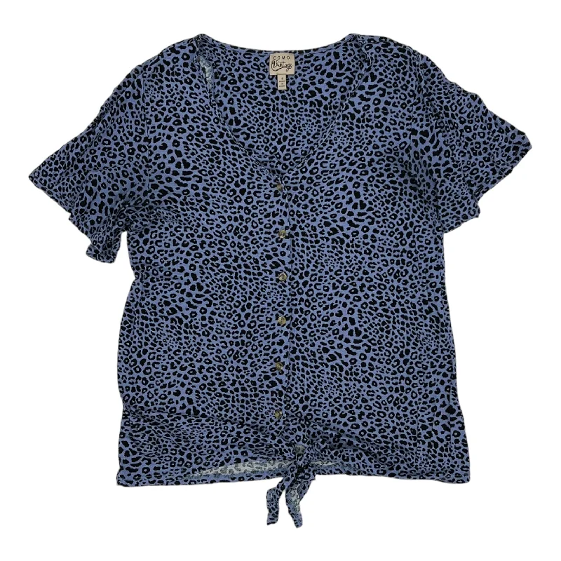 Sneak Peek Sale BLUE TOP SS by COMO VINTAGE Size:S