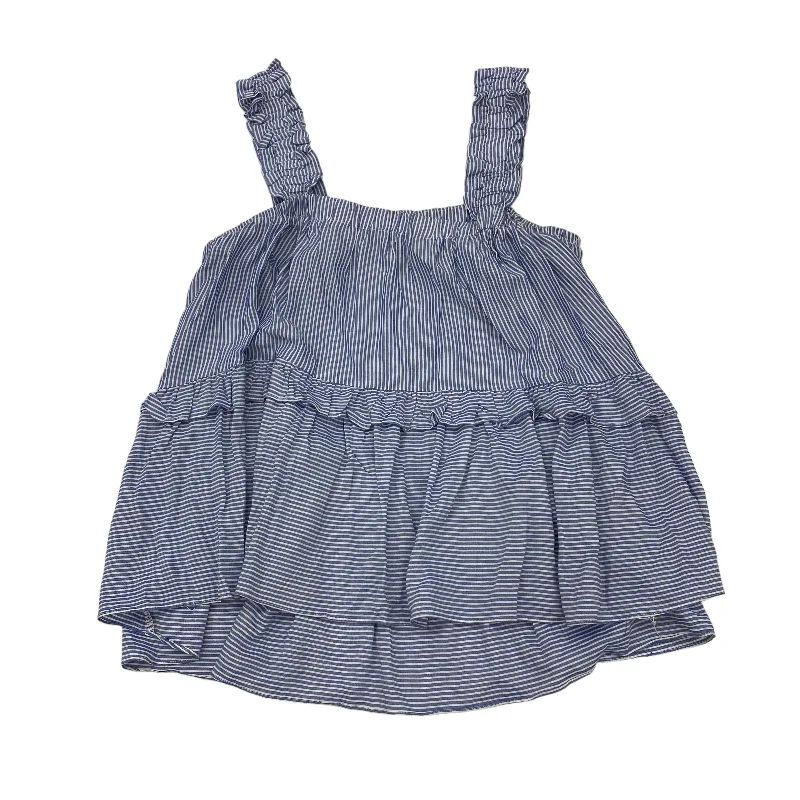 Early Access Blue & White Top Sleeveless Mustard Seed, Size Xl