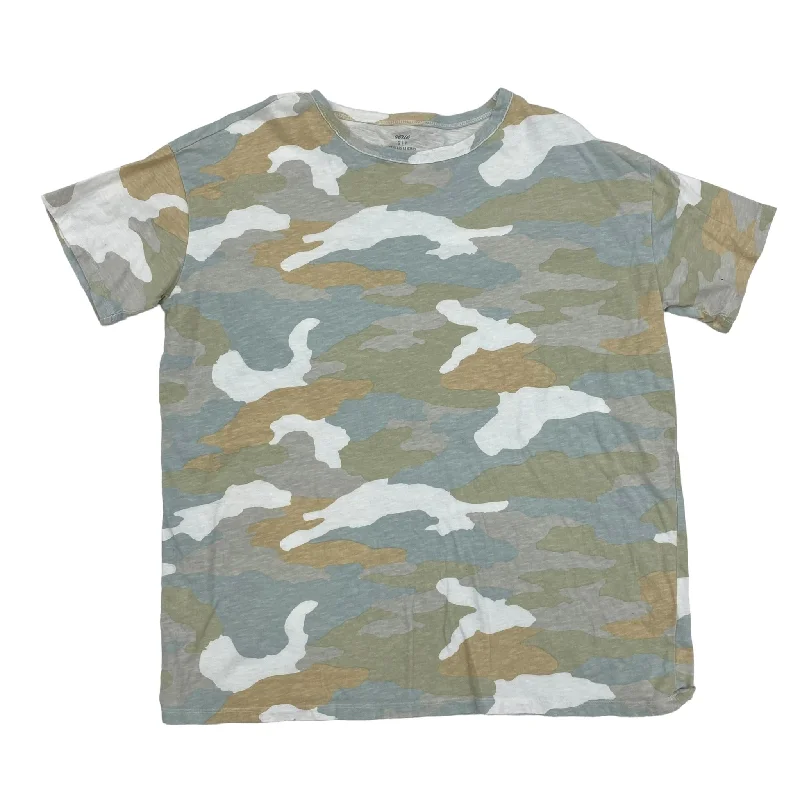Weekend Flash Sale Camouflage Print Top Short Sleeve Aerie, Size S