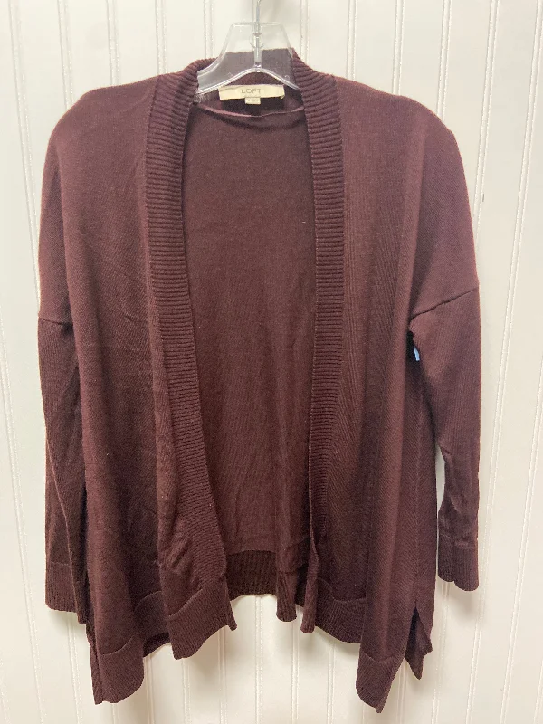 Price Smash Cardigan By Loft In Maroon, Size: S