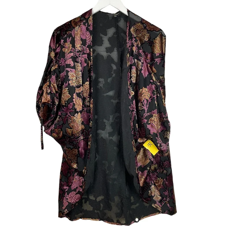 Anniversary Sale Cardigan By Tolani In Black & Purple, Size: S