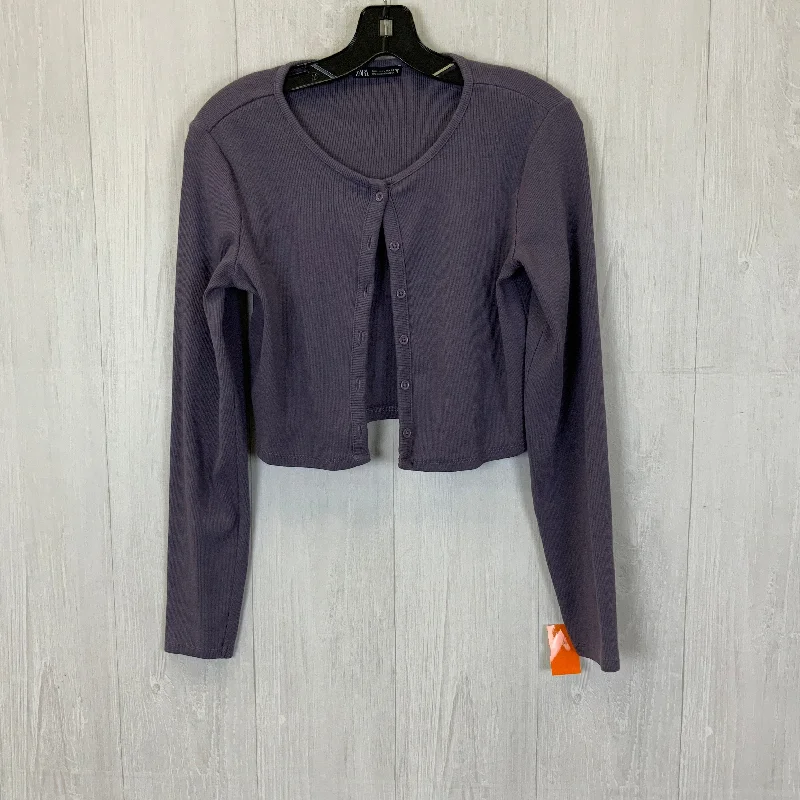 Cardigan By Zara In Purple, Size: L