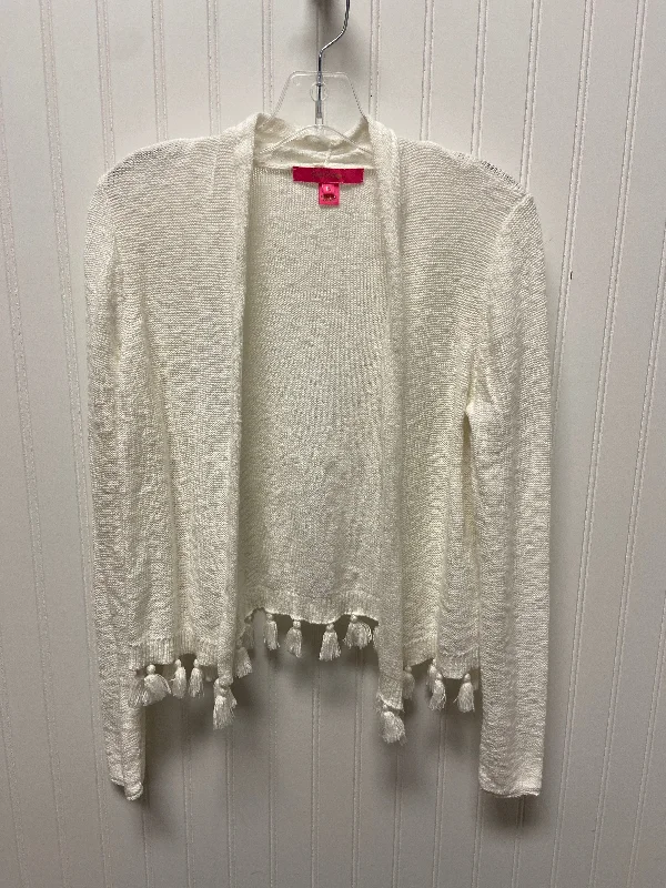 Lowest Price Cardigan Designer By Lilly Pulitzer In Cream, Size: M