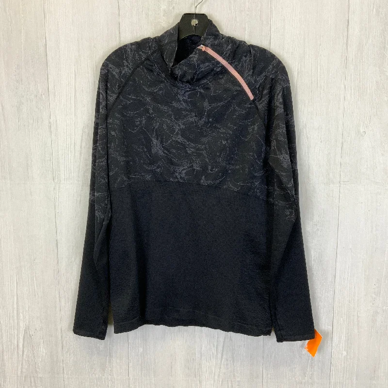 Deal of the Day Charcoal Athletic Top Long Sleeve Collar Fabletics, Size Xl