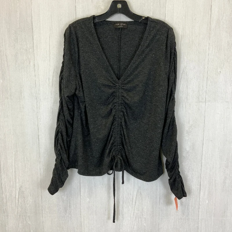 Bargain Blast Charcoal Top Long Sleeve Basic Lane Bryant, Size: 1X