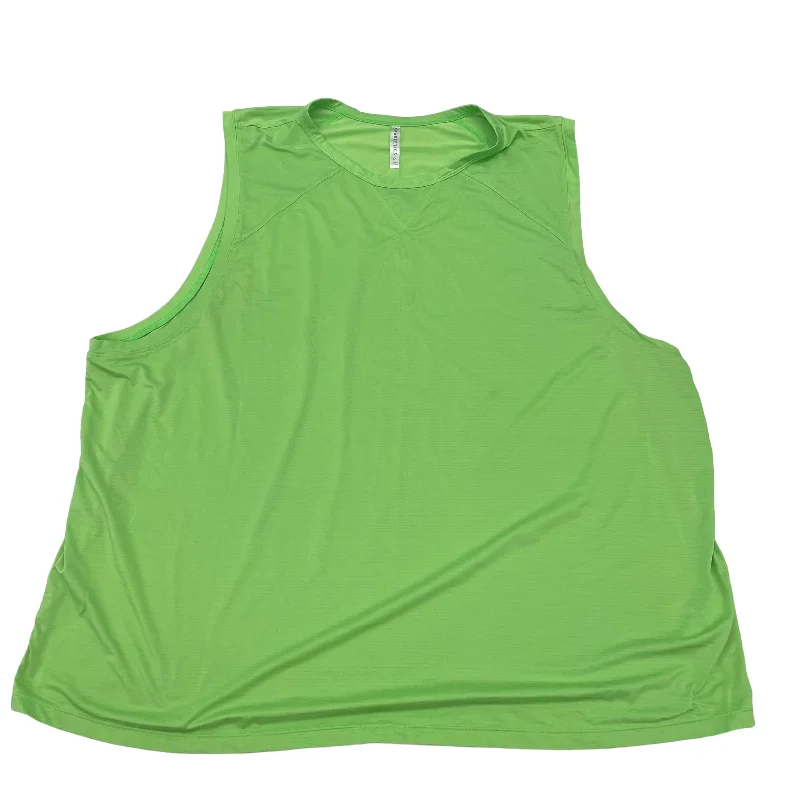 Act Now GREEN FABLETICS ATHLETIC TANK TOP, Size 3X