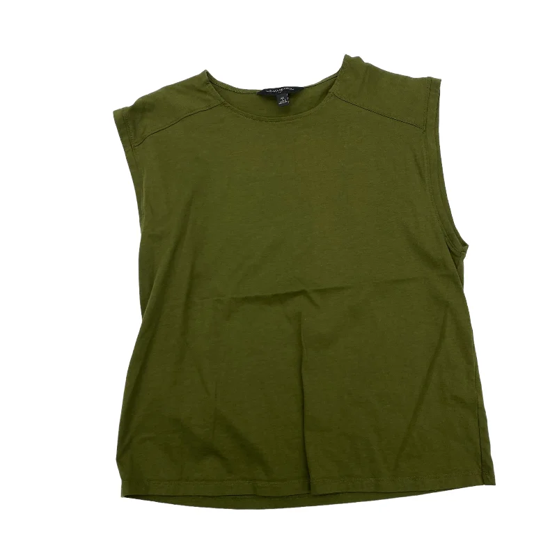 Final Markdown Green Top Short Sleeve Basic Banana Republic, Size M