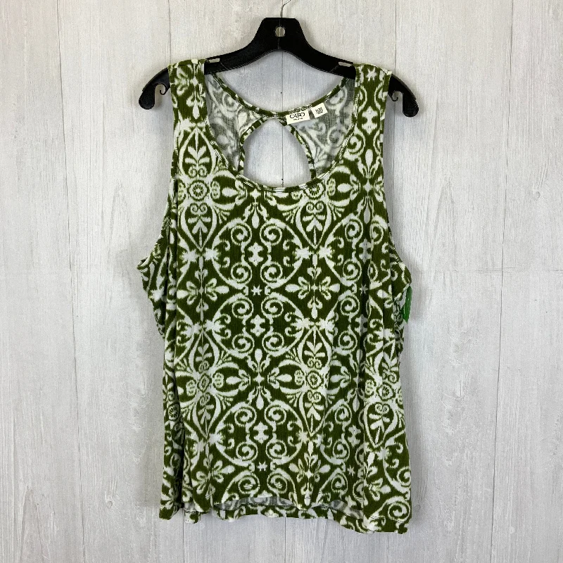 Closeout Sale Green Top Sleeveless Cato, Size 4x