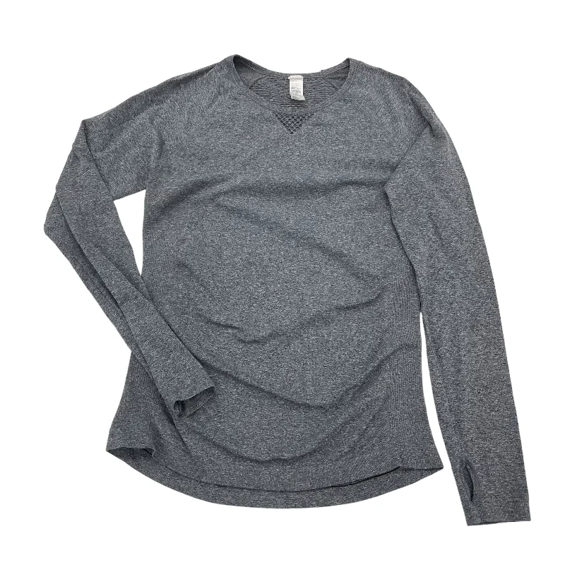 Closeout GREY ATHLETIC TOP LS CREWNECK by OLD NAVY Size:M