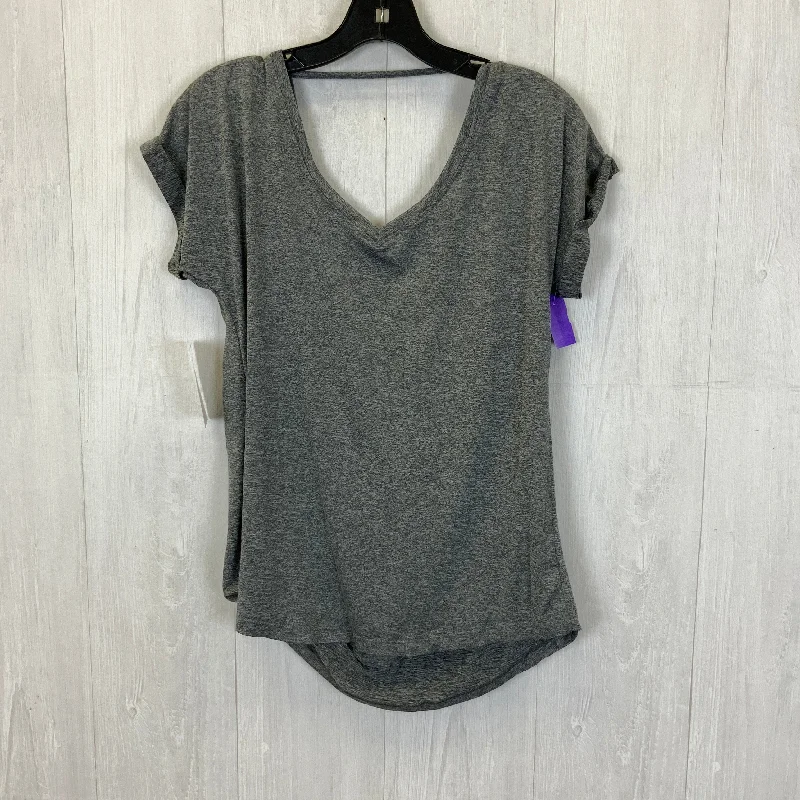 Year-End Sale Grey Athletic Top Short Sleeve Marika, Size S