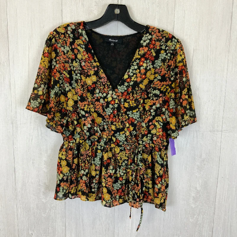 Act Fast Multi-colored Top Short Sleeve Madewell, Size M