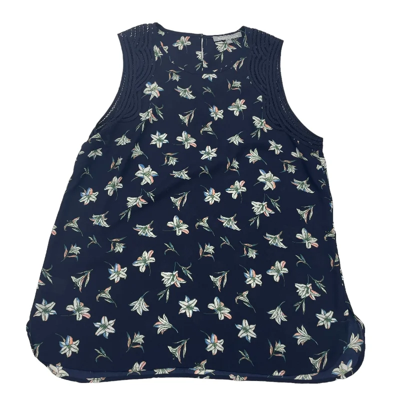 Limited Time Offer NAVY TOP SLEEVELESS by DANIEL RAINN Size:M