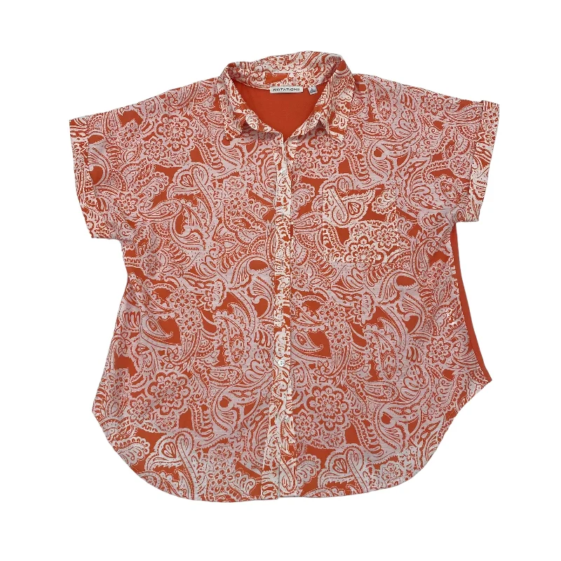 New Markdowns ORANGE NOTATIONS TOP SS, Size L