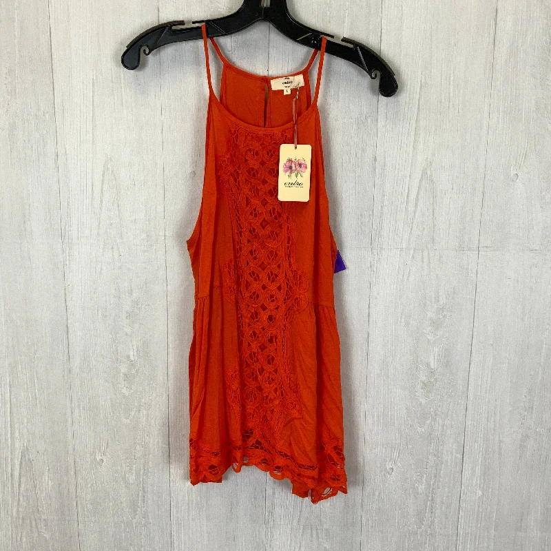 Midnight Madness Orange Tank Top Entro, Size L