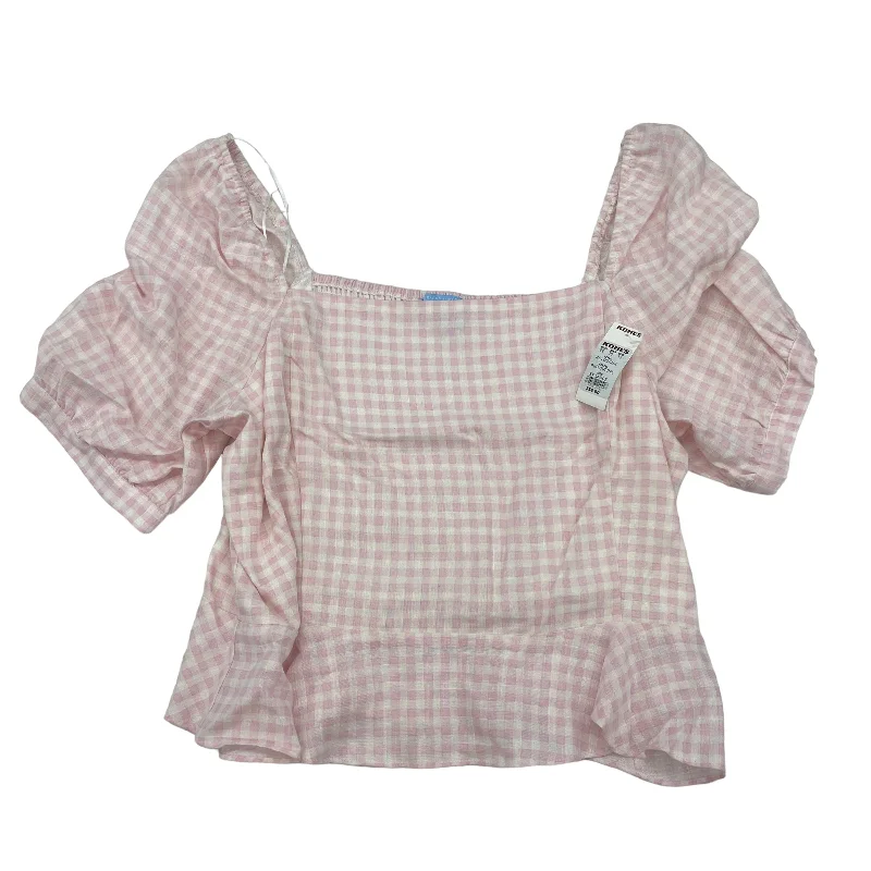 Super Savings Pink Top Short Sleeve Draper James Rsvp, Size 2x