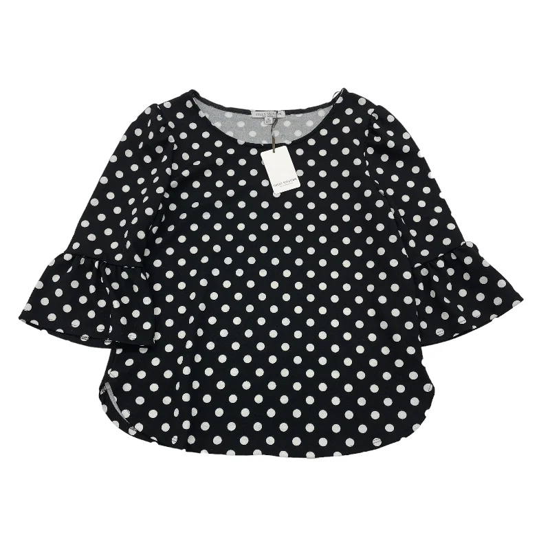 Epic Deals Polkadot Pattern Top 3/4 Sleeve Green Envelope, Size M
