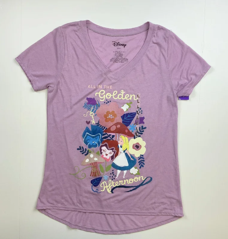 Deal Zone Purple Top Short Sleeve Basic Disney Store, Size L