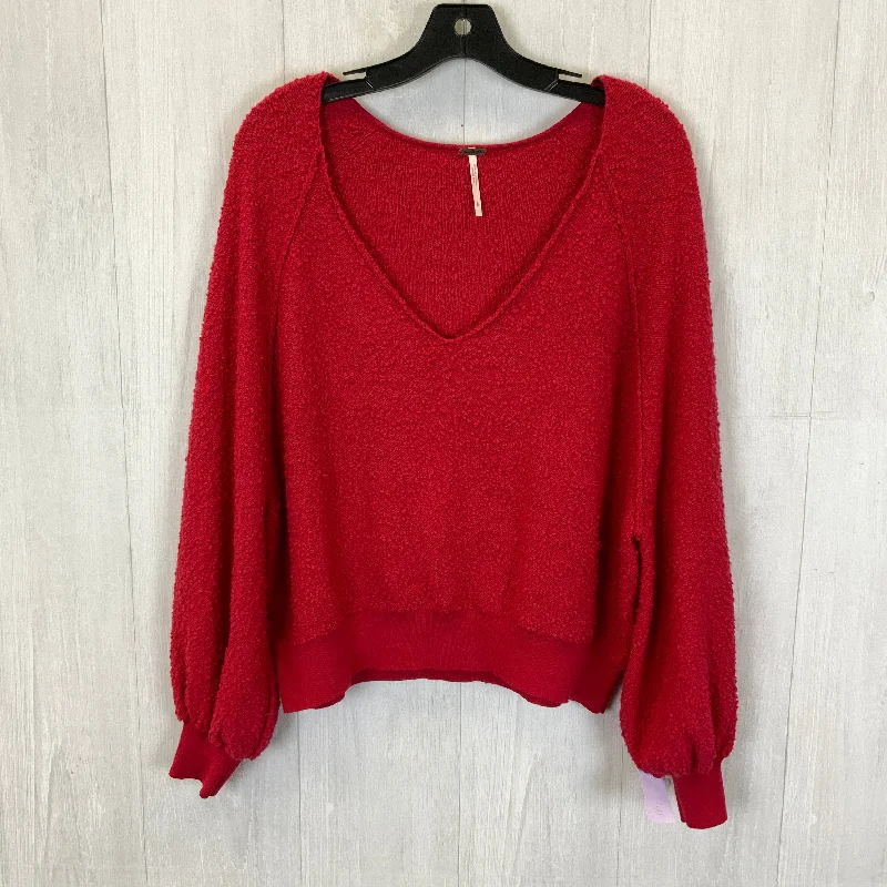 Extra Savings Red Top Long Sleeve Free People, Size S