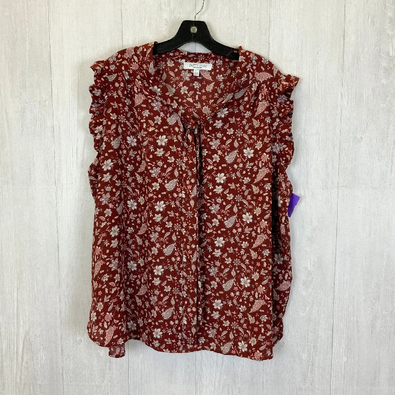 Savings Spectacular Red Top Sleeveless Sweet Rain, Size 3x