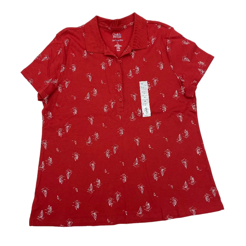 Best Seller RED TOP SS by CROFT AND BARROW Size:XL