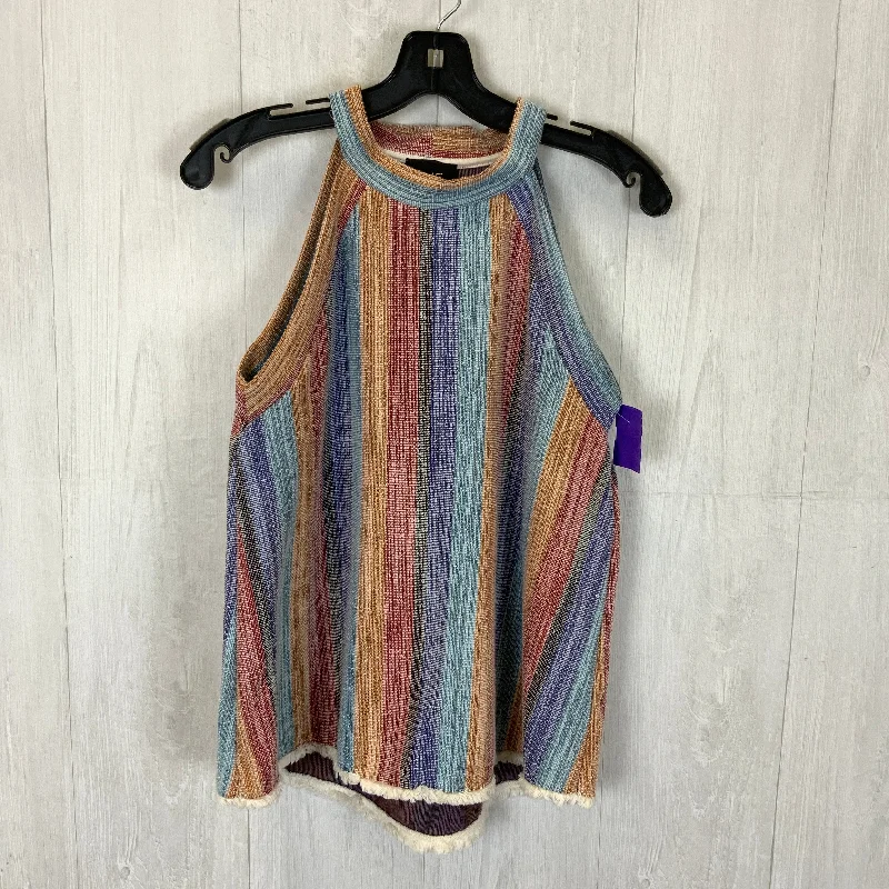 Low Prices Striped Pattern Top Sleeveless W5, Size S