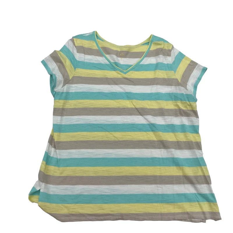 Overstock STRIPED PATTERN TOP SS by BELLE BY KIM GRAVEL Size:XL