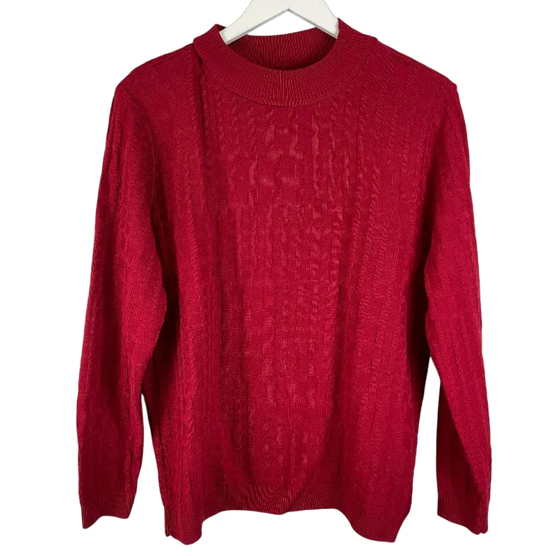 Online Specials Sweater By Alfred Dunner In Red, Size: M