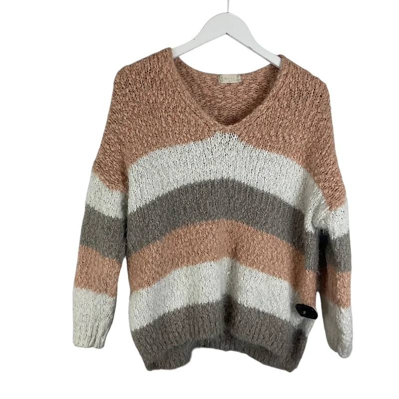 Year-End Clearance Sweater By Altard State In Pink & White, Size: M