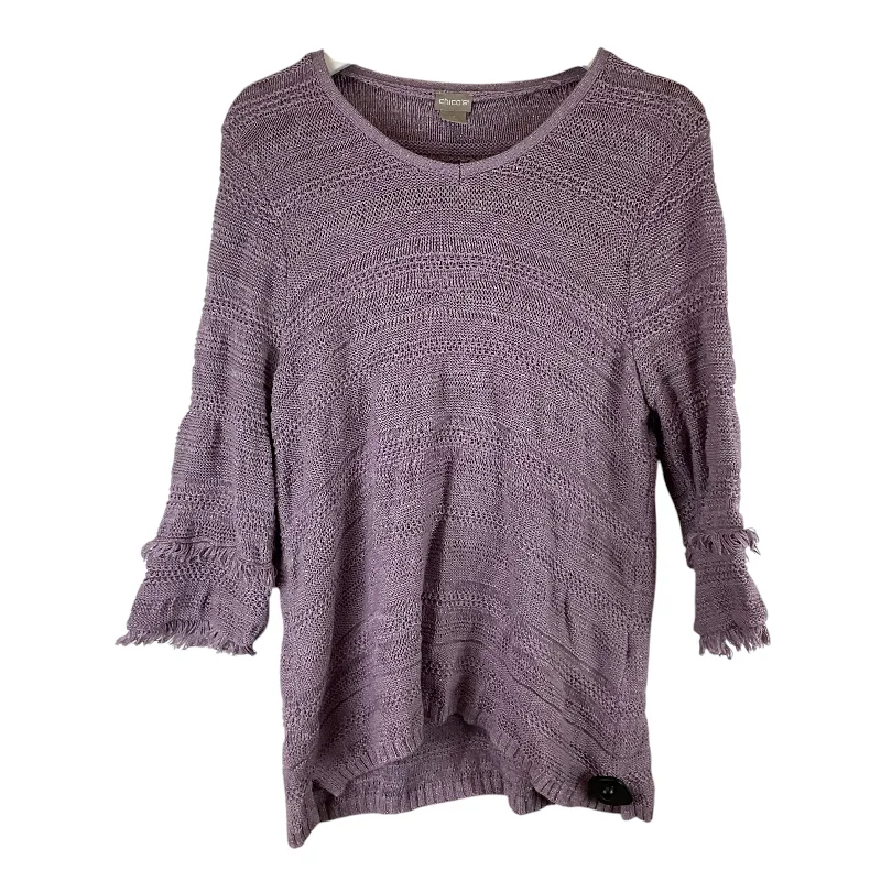 Super Deal Sweater By Chicos In Purple, Size: 2