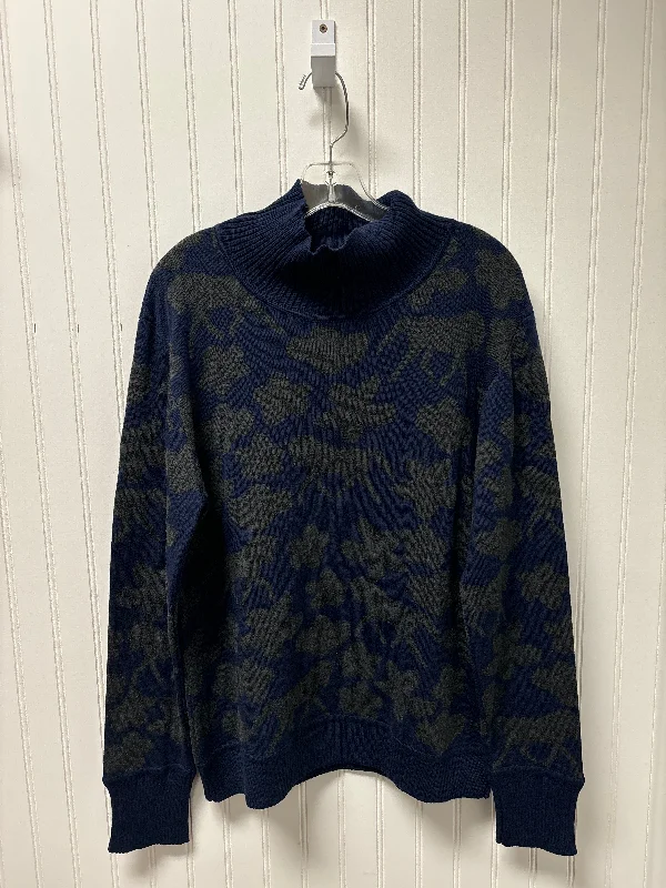 Deal Dash Sweater By RONNER In Blue & Grey, Size: 1x