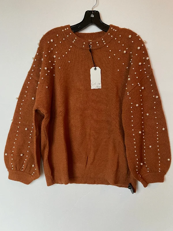 Sweater By Cotton Bleu In Brown, Size: L