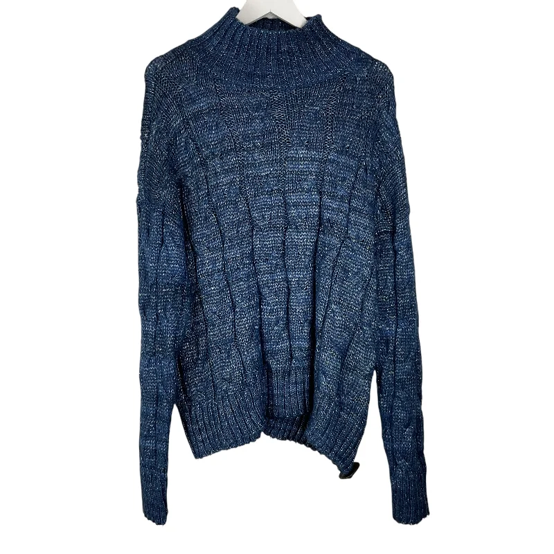 Act Now Sweater By Crown And Ivy In Blue, Size: Xxl