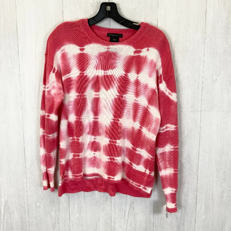 Discount Deals Sweater By Design History In Pink & White, Size: M