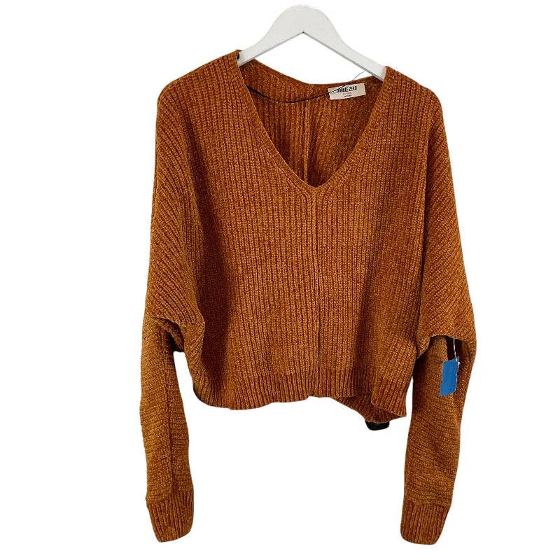 Deal Explosion Sweater By Double Zero In Orange, Size: S