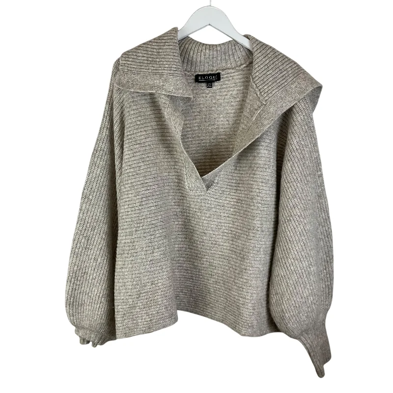 Can't Miss Sweater By Eloquii In Cream, Size: 2x