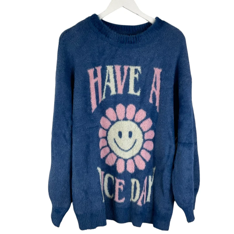 Bargain Prices Sweater By Forever 21 In Blue, Size: 3x