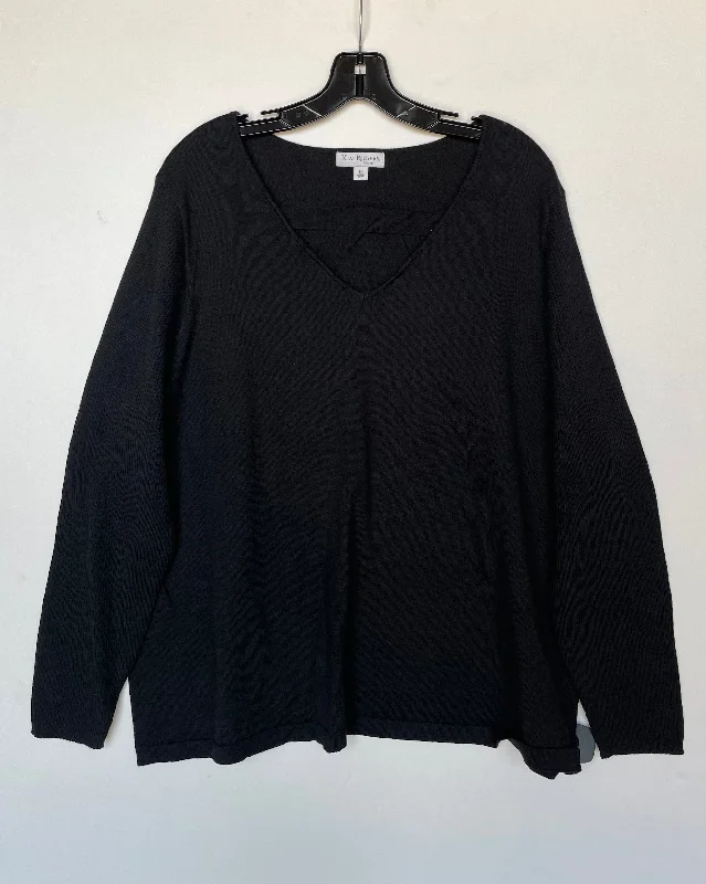 Best Deals Sweater By Kim Rogers In Black, Size: 2x