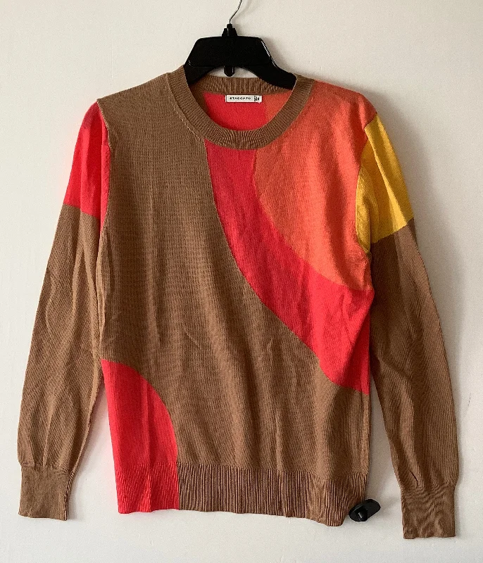 Sweater By Staccato In Brown & Orange, Size: Xl