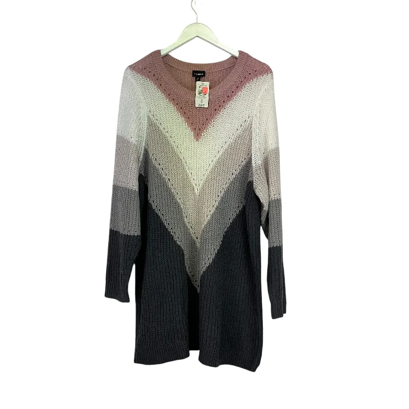 Amazing Deals Sweater By Torrid In Pink & White, Size: 3x