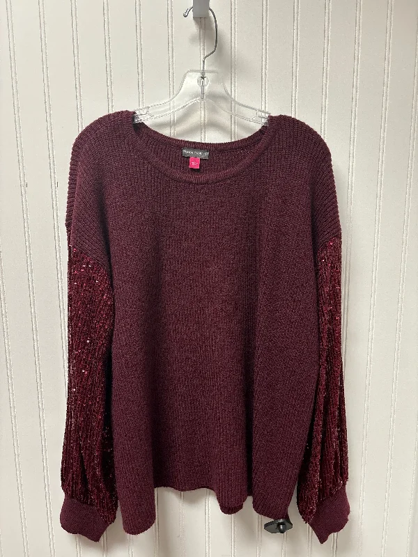 Act Now Sweater By Vince Camuto In Maroon, Size: L