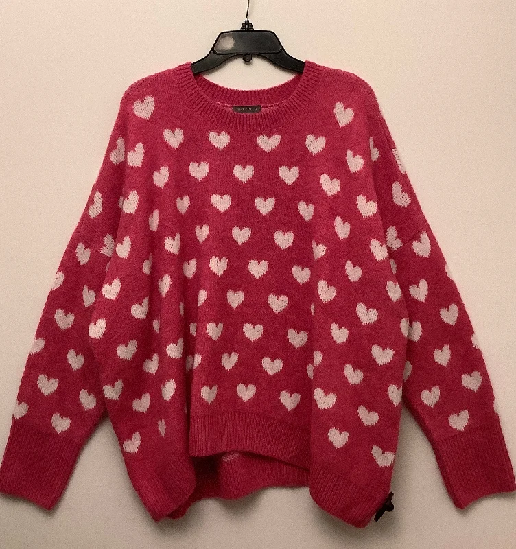 Sweater By Vince Camuto In Pink, Size: Xxl