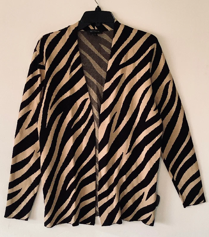 Sweater Cardigan By Ann Taylor In Animal Print, Size: M