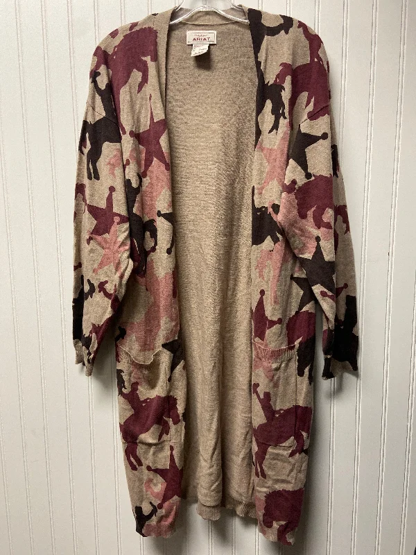 Don't Wait Sweater Cardigan By Ariat In Beige, Size: L