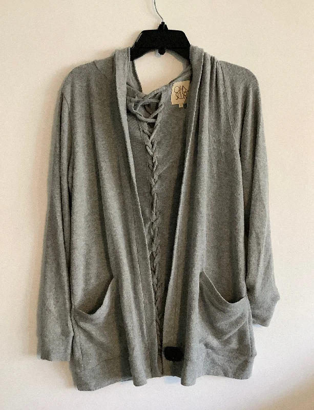 Price Blitz Sweater Cardigan By Chaser In Grey, Size: M