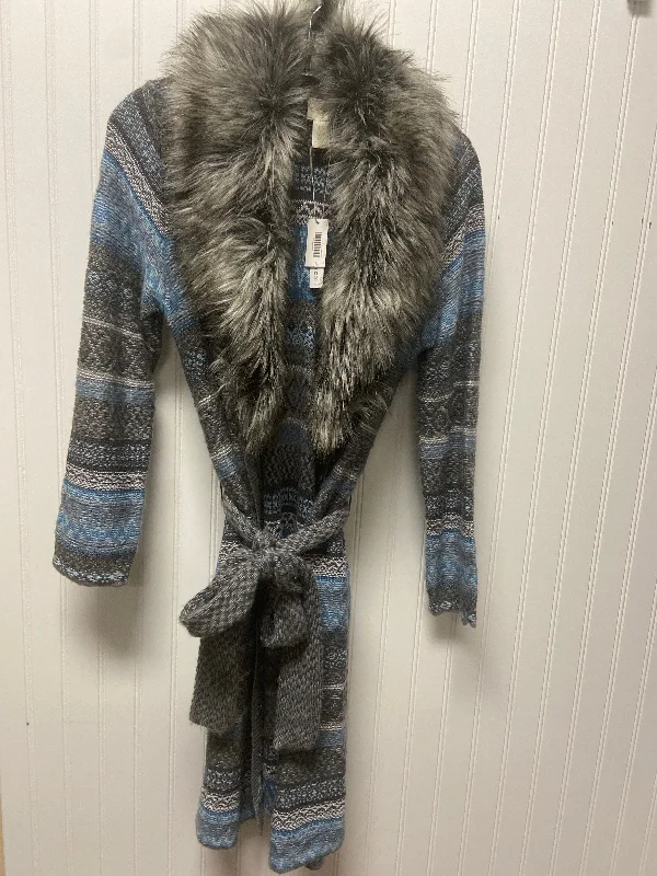 Hurry In Sweater Cardigan By Chicos In Blue & Grey, Size: S