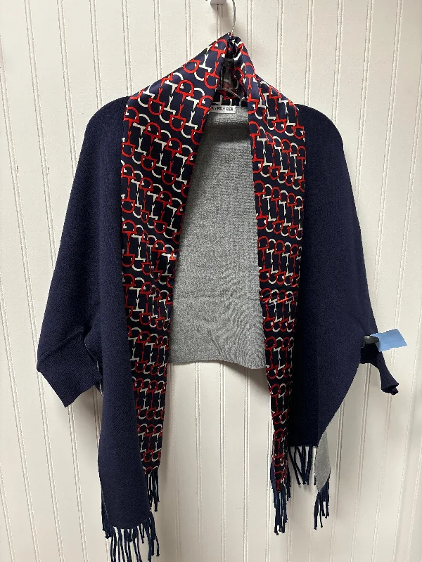 Stock Clearance Sweater Cardigan By Cmb In Blue & Red & White, Size: Osfm