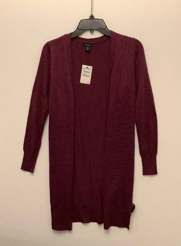 Great Bargains Sweater Cardigan By Halogen In Purple, Size: Xs